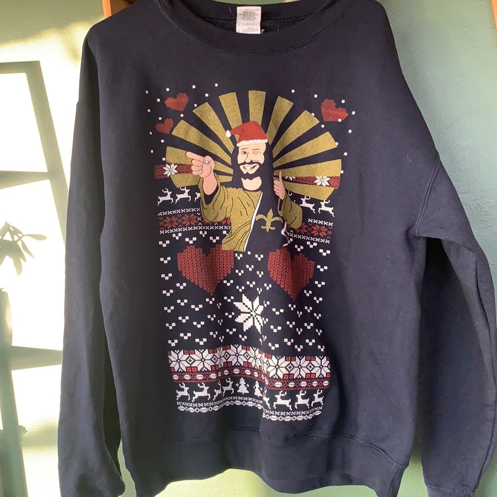 Jesus Christmas Sweater/Crewneck-Large